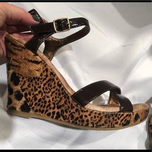 Sexy Brown animal printed COMFY wedge sandal